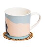 Blue Fine Ceramic Fresco Prima Tea Cup Set Of 6