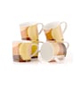 Brown Fine Ceramic Fresco Prima Tea Cup Set Of 6