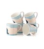 Blue Fine Ceramic Fresco Prima Tea Cup Set Of 6