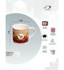 Maroon Fine Ceramic Fresco Ziva Tea Cup Set Of 6