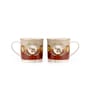 Maroon Fine Ceramic Fresco Ziva Tea Cup Set Of 6