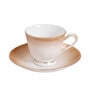 Grey Fine Ceramic Georgian Shine Cup & Saucer Set Of 12- 160 ml