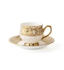 Gold Fine Ceramic Karina Ebony Tea Set Of 15