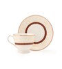 Maroon Fine Ceramic King Crysta Cup & Saucer Set Of 12