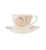 Gold Fine Ceramic King Crysta Cup & Saucer Set Of 12