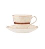 Maroon Fine Ceramic King Crysta Cup & Saucer Set Of 12