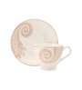 Gold Fine Ceramic King Crysta Cup & Saucer Set Of 12