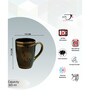 Black Fine Ceramic Orion Ebony Milk Mug 1 Piece -305 ml