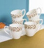 White Fine Ceramic Polo Aroma Tea Cup Set Of 6