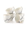 White Fine Ceramic Polo Luminous Tea Cup Set Of 6