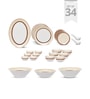 Maroon Fine Ceramic Urmi Crysta Dinner Set