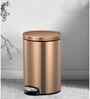 12 ltrs Fingerprint Resistant Bronze Copper Step Dustbin With Liner