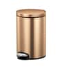 12 ltrs Fingerprint Resistant Bronze Copper Step Dustbin With Liner