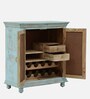 Finley Solid Wood Bar Cabinet In Distress Finish