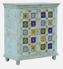 Finley Solid Wood Bar Cabinet In Distress Finish