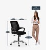 Finly Study Desk And Lorem Medium Back Chair (Combo) In Brown & White