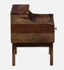Finnmark Sheesham Wood Bedside Table In Scratch Resistant Provincial Teak Finish With Drawer