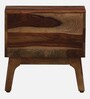 Finnmark Sheesham Wood Bedside Table In Scratch Resistant Provincial Teak Finish With Drawer