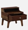 Finnmark Sheesham Wood Bedside Table In Scratch Resistant Provincial Teak Finish With Drawer