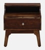 Finnmark Sheesham Wood Bedside Table In Scratch Resistant Provincial Teak Finish With Drawer