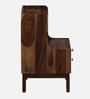 Finnmark Sheesham Wood Bedside Table In Scratch Resistant Provincial Teak Finish With Drawers & Shelve