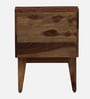 Finnmark Sheesham Wood Bedside Table In Scratch Resistant Provincial Teak Finish With Drawers