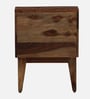 Finnmark Sheesham Wood Bedside Table In Scratch Resistant Provincial Teak Finish With Drawers