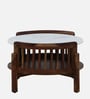 Finnmark Sheesham Wood Coffee Table In Scratch Resistant Provincial Teak Finish With Marble Top