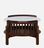 Finnmark Sheesham Wood Coffee Table In Scratch Resistant Provincial Teak Finish With Marble Top