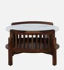 Finnmark Sheesham Wood Coffee Table In Scratch Resistant Provincial Teak Finish With Marble Top