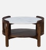 Finnmark Sheesham Wood Coffee Table In Scratch Resistant Provincial Teak Finish With Marble Top