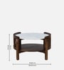 Finnmark Sheesham Wood Coffee Table In Scratch Resistant Provincial Teak Finish With Marble Top