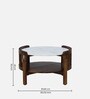 Finnmark Sheesham Wood Coffee Table In Scratch Resistant Provincial Teak Finish With Marble Top