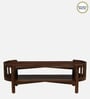 Finnmark Sheesham Wood Oval Coffe Table In Scratch Resistant Provincial Teak Finish