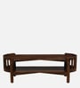 Finnmark Sheesham Wood Oval Coffe Table In Scratch Resistant Provincial Teak Finish