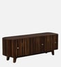 Finnmark Sheesham Wood Tv Console In Scratch Resistant Provincial Teak Finish For Tvs Up To 58"