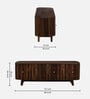 Finnmark Sheesham Wood Tv Console In Scratch Resistant Provincial Teak Finish For Tvs Up To 58"