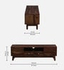 Glarus Sheesham Wood Tv Console In Scratch Resistant Provincial Teak Finish
