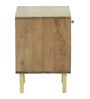 Fins Solid Wood Bedside Cabinet In Natural Finish