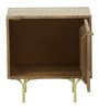 Fins Solid Wood Bedside Cabinet In Natural Finish