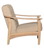 Fiona 1 Seater Wooden Sofa in Beige Colour