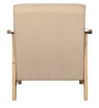 Fiona 1 Seater Wooden Sofa in Beige Colour