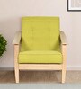 Fiona 1 Seater Wooden Sofa In Olive Green Colour
