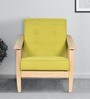 Fiona 1 Seater Wooden Sofa In Olive Green Colour