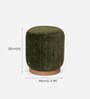 Fior Velvet pouffe In Green Colour
