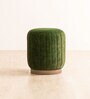 Fior Velvet pouffe In Green Colour