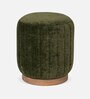 Fior Velvet pouffe In Green Colour