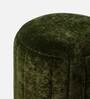 Fior Velvet pouffe In Green Colour