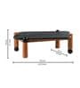 Firenze Black Marble Top Coffee Table In Teak Finish
