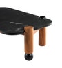 Firenze Black Marble Top Coffee Table In Teak Finish